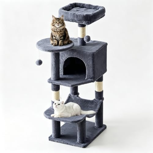 44 Inch Small Cat Tree Tower for Indoor Cats and Kittens by Aidoly
