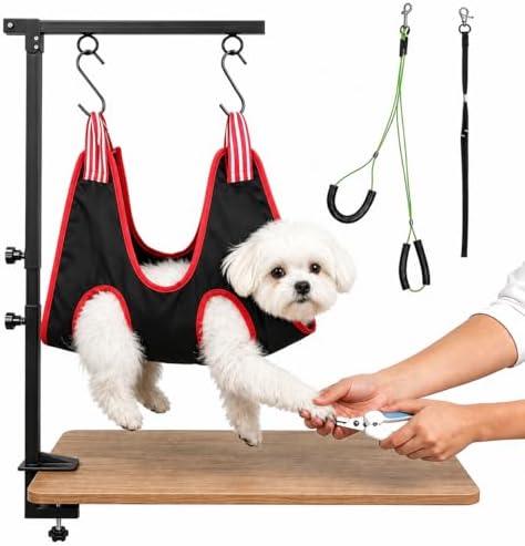 Adjustable Dog Grooming Arm & No-Sit Holder, Height 26"-40 by FANXSVL