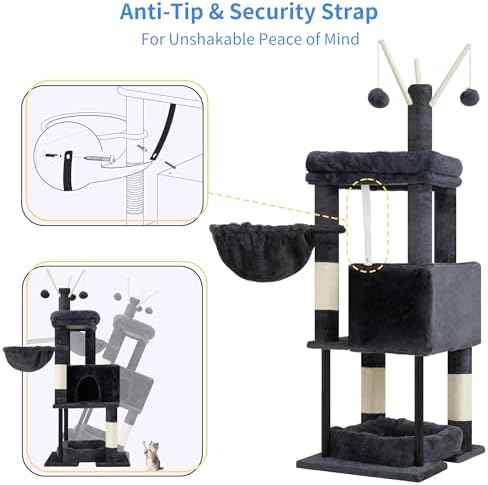 Heybly Cat Tree, 45.3" Cat Tower - Image 7