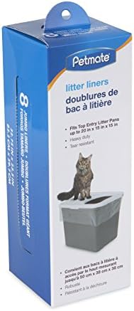 Petmate TOP ENTRY LITTER PAN LINERS Dark Grey 8 Count - Image 2