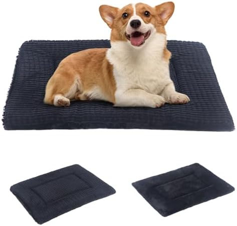 BVAGSS Reversible Dog Crate Pad, Memory Foam Pet Bed Mat, Soft Warm Machine by BVAGSS
