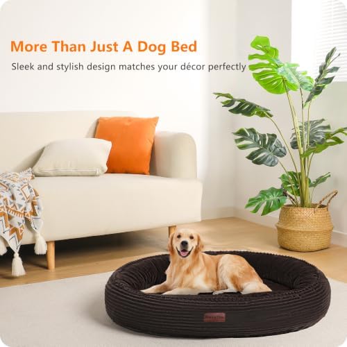 Dwanton Orthopedic Medium Dount Dog Bed, Egg-Crate Foam Round Dog Sofa - Image 7