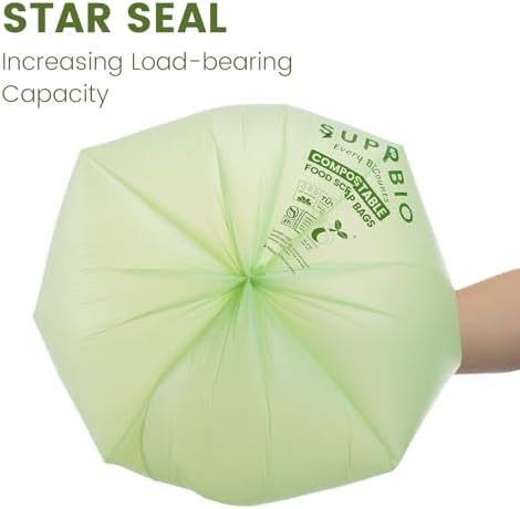 SUPERBIO 2.6 Gallon Compostable Food Waste Bags, 1 Pack - Image 4