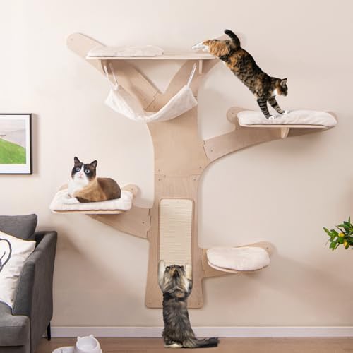 Tangkula Cat Wall Shelves, Wall Mounted Cat Tree Furniture by TANGKULA