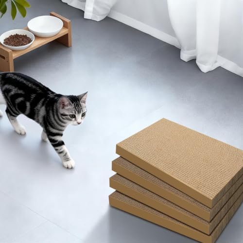 Cat Scratcher 4-Pack Refills, Large Cardboard Pads - Image 7