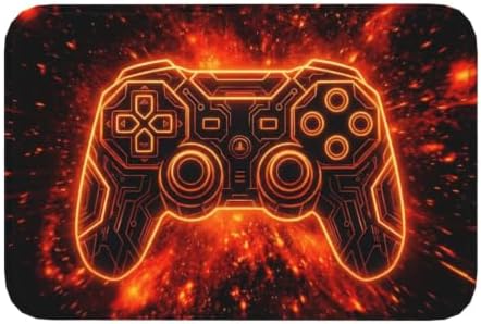 Game Joystick Gaming Bath Mat 24x16 Inch Non-Slip Soft Microfiber Bathroom Rugs by Unknown