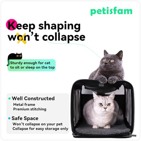 Soft Pet Carrier Bag for Cats and Puppy Under 20 lbs. Sturdy, Comfortable and - Image 4