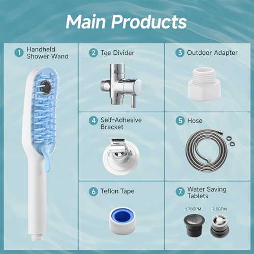 Dog Shower Attachment with 4 Adjustable Spray Patterns, Pet Shower Attachment - Image 6