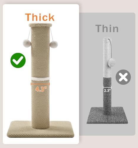 Made4Pets Tall Cat Scratching Post, Carpet Scratcher - Image 2