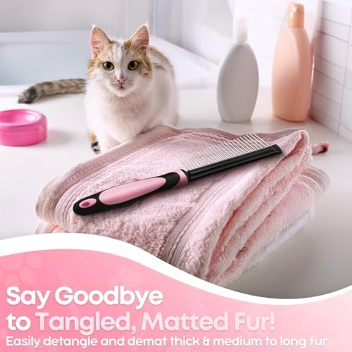 Flexzion Metal Pet Comb for Cats & Dogs - Image 2