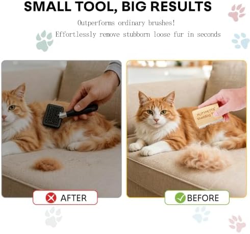 Cat Brush for Shedding, Deshedding Grooming Tool for Samll pets - Image 5