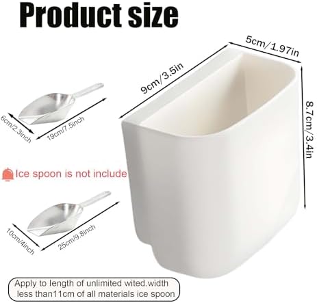 2 Pcs Ice Scoop Holder for Ice Machine Small Self-Adhesive Ice Scoop Holde - Image 2