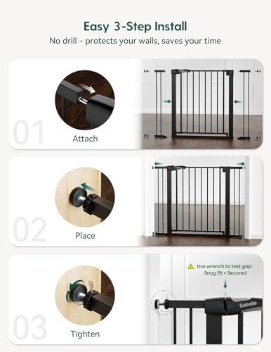 Babelio 29-43" Baby Gate for Stairs, PressGuard P7 Pet Gate - Image 6