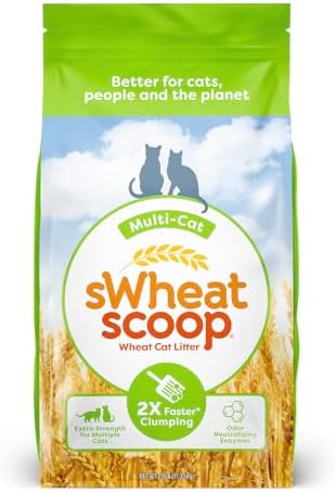 sWheat Scoop Natural Wheat Multi-Cat Litter, Superior Clumping by sWheatScoop