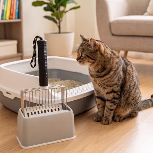 304 Stainless Steel Cat Litter Scoop-Metal Litter Scooper - Image 3