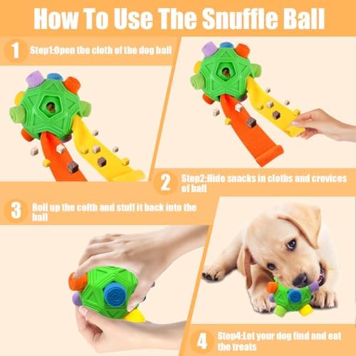 Dog Snuffle Ball-Interactive Puzzle Dog Toys Encourage Natural Foraging Skills - Image 4