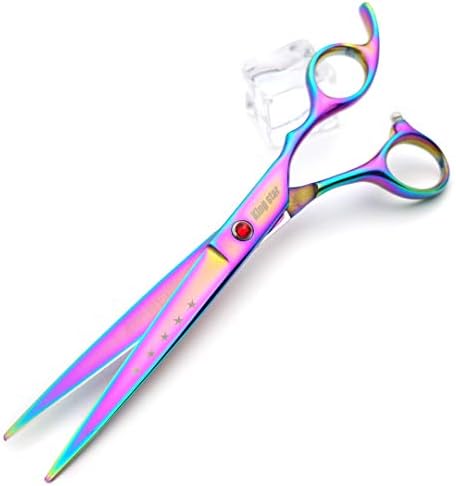 KINGSTAR 7.0in Titanium Rainbow Professional Pet Grooming Scissors Set - Image 3