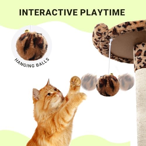 Allewie 64 Inches Cat Tree Tower/Multi-Level Activity Center - Image 5
