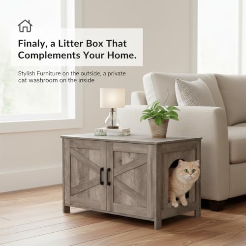 Homhedy 31.5" L Cat Litter Box Enclosure - Image 4