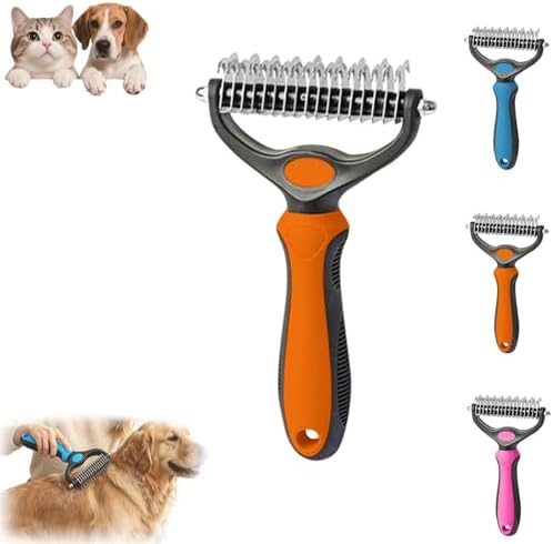 Pet Pro Grooming Tool, 2-in-1 Deshedding Dog Brush by uphrgmd