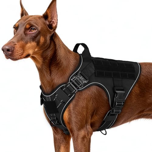 rabbitgoo Tactical Dog Harness for Large, Heavy Duty Military No Pull Vest by rabbitgoo