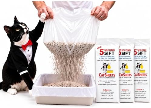 Sifting Cat Litter Box Liners | Super Sifter Saver Pack | 5 Second Sift Cat by CatSheets