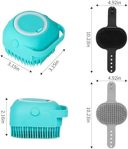 Comotech 6PCS Dog Bath Brush & Dog Toothbrush | Adjustable Handle Shampoo Brush - Image 6