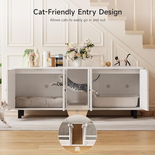 ONBRILL 63 Inches Cat Litter Box Enclosure - Image 4