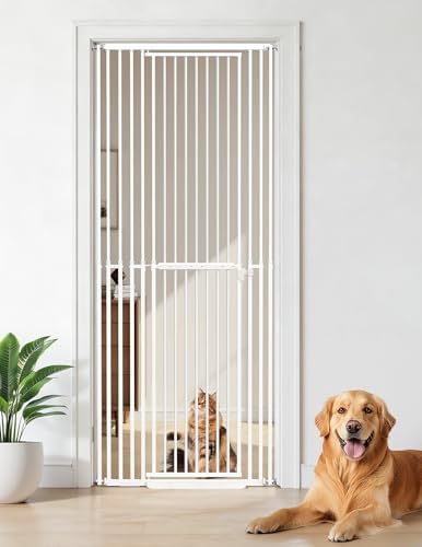 Extra Tall Cat Gate for Doorways, 47.2-86.6" High, Pet Gate by Unknown