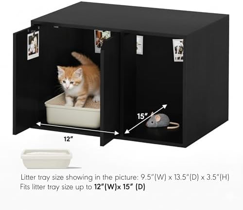 Furinno PELI 24" Wide Cat Litter Box Enclosure - Image 4
