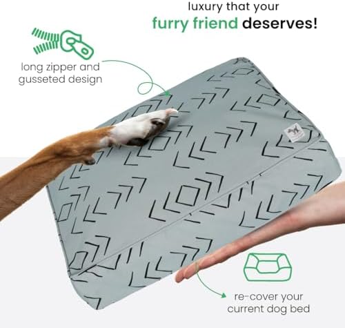 Molly Mutt Silver Gray Dog Bed Cover, Non-Toxic & 100% Cotton - Image 5