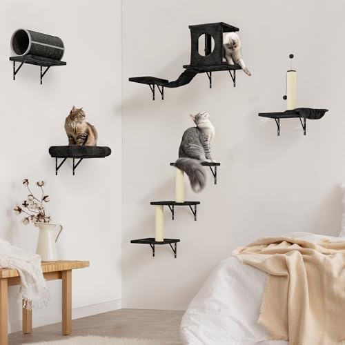 14-in-1 Cat Wall Shelves, Wall Mounted Cat Shelves, Space Saving - Image 7