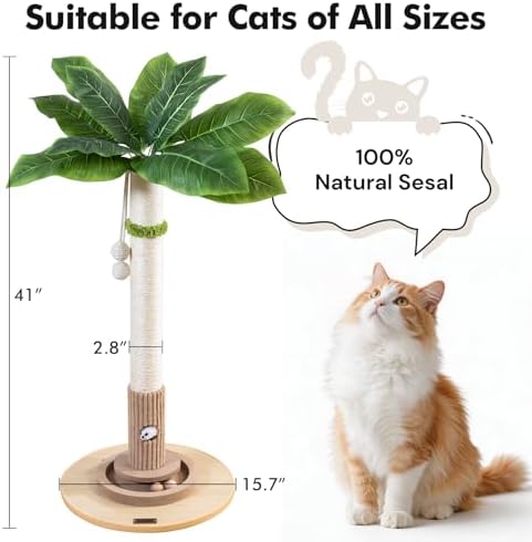 Woochpet 35"Cat Scratching Posts, Interactive Cat Toys - Image 2