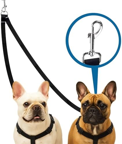 SunGrow 16-24" Adjustable Double Dog Walker Leash, Lightweight Dual Lead - Image 2
