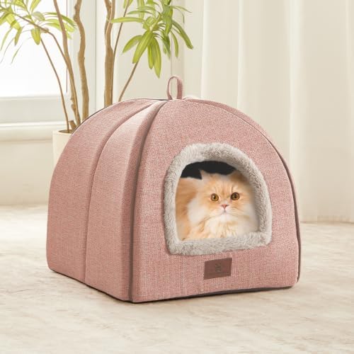 WINDRACING Cat Beds for Indoor Cats, 2-in-1 Cat Bed Cave by WINDRACING