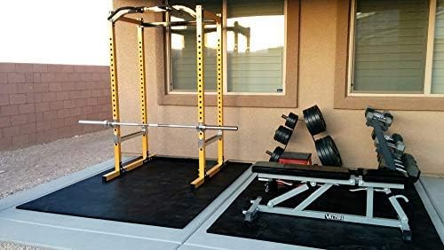 American Floor Mats - Heavy Duty Stall Tiles - Stable/Horse Tiles - Thick, Durable Rubber Flooring Solid Black 8' x 16' Set 3/8" Thick (32 Tiles Total)