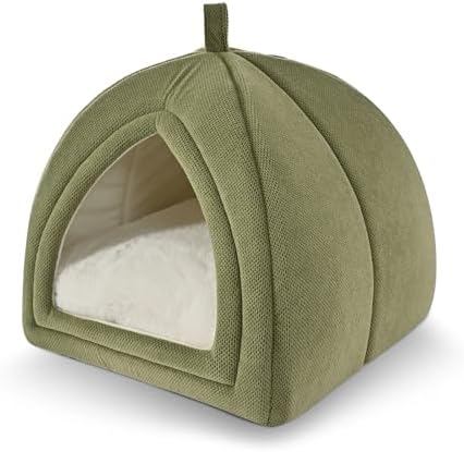 Amazon Basics Cat Bed Cave, 2-in-1 Foldable House by AmazonBasics