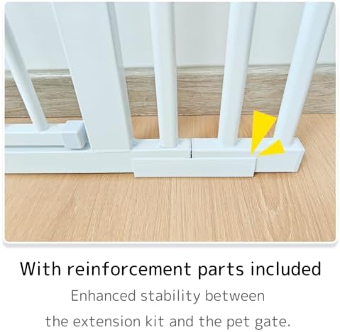 Lumizone Extra Tall Cat Gate Extension Kit 61.02" High 4.13" Wide White - Image 4