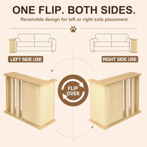 Cat Corner Side Table Scratcher, 3-in-1 Sofa Protector from Cat Claws - Image 3