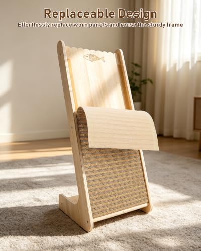 L-Shaped Cork Cat Scratcher, Vertical Scratching Post - Image 5