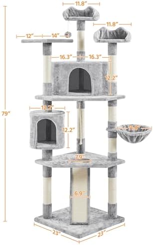Yaheetech 79in Multi-Level Tall Cat Tree - Image 5