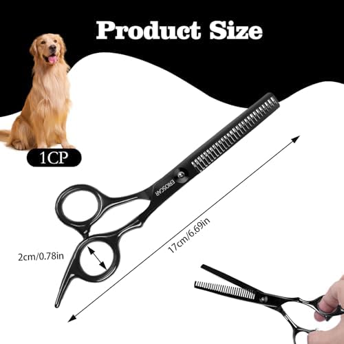 Professional Dog Grooming Scissors, 28 Teeth Thinning Shears, Safety Round Tip - Image 2