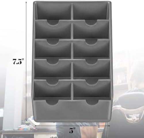 1 Pack Grey Clipper Blade Holder 10 Slot Clipper Razor Blade Rack Storage Tray - Image 2