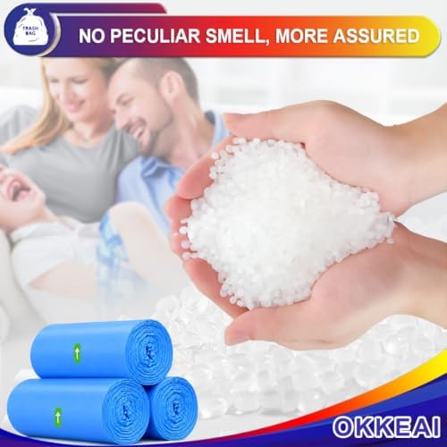 OKKEAI 8 Gallon Kitchen Trash Bags, 30L Blue Garbage Bags - Image 5