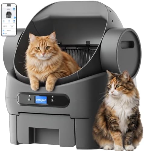 Open-Top Automatic Cat Litter Box, Self Cleaning Litter Box by Unknown