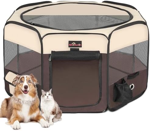 Aivituvin Dog Playpen, Foldable Pet Play Pens by Aivituvin