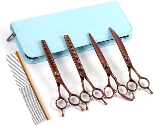 7'' 440C Stainless Steel Dog Grooming Scissors Set by MomotouDogGroomingScissors