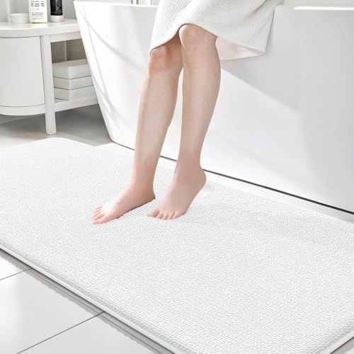 OLANLY Memory Foam Bathroom Runner Rugs 70x24, Absorbent Long Mat by OLANLY