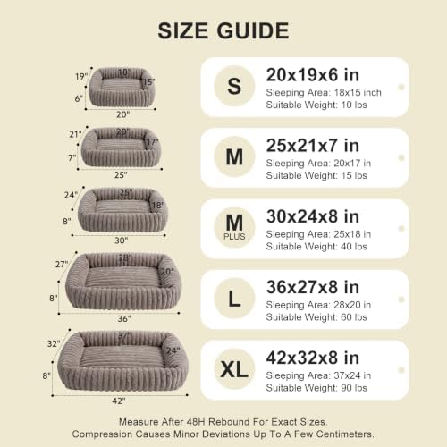 FURTIME Medium Dog Beds for Medium Dogs Washable, Orthopedic Dog Bed, Rectangle - Image 5