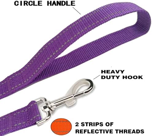 Reflective Dog Leash 4Ft /5 Foot /6 Feet Long, 1 Inch Wide, - Image 4